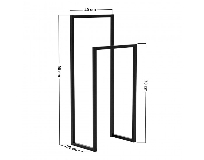 Поставка за портманта Holtålen 90x40x25 см стомана []