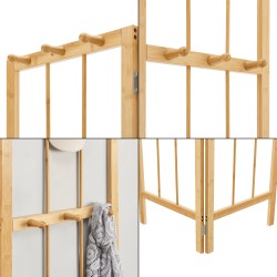 Ъглов гардероб Hyllestad 165.5x92x8см бамбук [] - Спалня