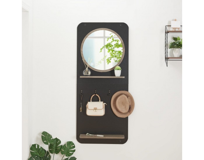 Гардероб панел Helsinge с огледало 140x60x16 см []