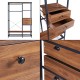 Закачалка Larem 180x120x40 см черен/изглед на орех []