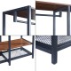 Закачалка Larem 180x120x40 см черен/изглед на орех []