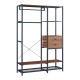 Закачалка Larem 180x120x40 см черен/изглед на орех []