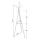 Поставка за портманта Vevelstad 181x52,5x52,5 см стомана []