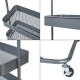 Подвижна закачалка Kumad 175x58x36 см тъмно сиво []