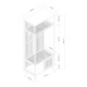 Поставка за палта Ypäjä 187x80x47 см бамбук []