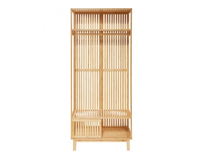 Поставка за палта Ypäjä 187x80x47 см бамбук []
