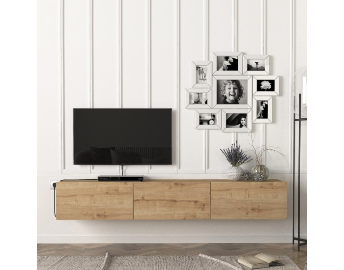 ТВ шкаф Вихти 180х31х29.5см дъб []