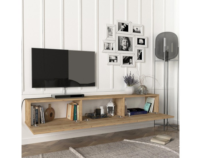 ТВ шкаф Вихти 180х31х29.5см дъб []