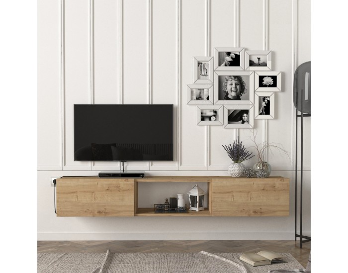 ТВ шкаф Палтамо 180x31x29.5см дъб []