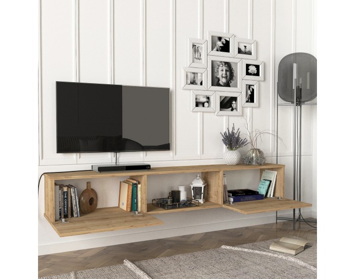 ТВ шкаф Палтамо 180x31x29.5см дъб []