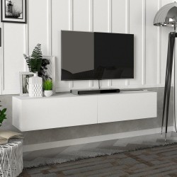 ТВ шкаф Toivakka 135x31x25см бял [] - Sonata G