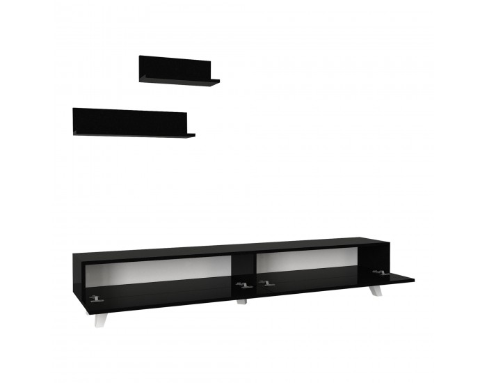 Saarijärvi ТВ маса с 2 рафта черна []