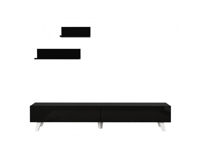 Saarijärvi ТВ маса с 2 рафта черна []