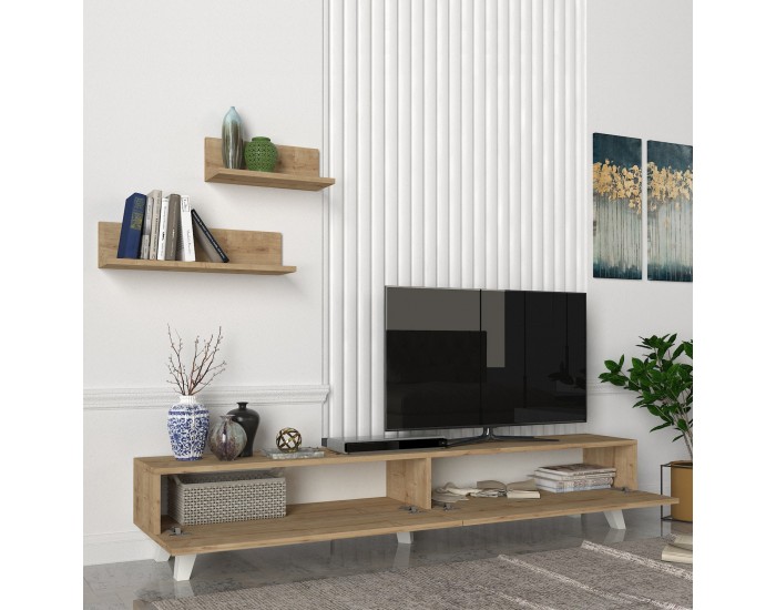 Saarijärvi ТВ маса с 2 рафта дъб []