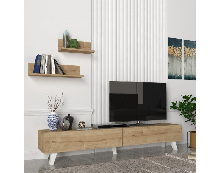 Saarijärvi ТВ маса с 2 рафта дъб []