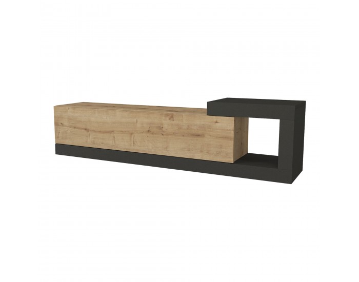 ТВ шкаф Луханка 150x29.5x38.5см дъб / антрацит []