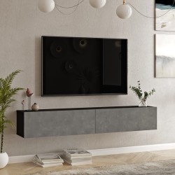 ТВ маса Lapinlahti 180 x 31,5 x 29,5 см черен/изглед на бетон [] - Sonata G