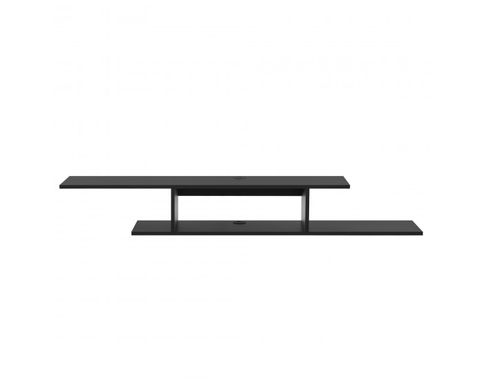 Стенен рафт за телевизор Støvring Черен []