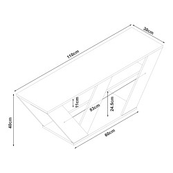 ТВ маса Nome 110x30x40см дъб вид [] - Sonata G