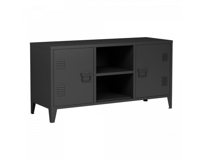 Котка ТВ шкаф с 2 врати черен []