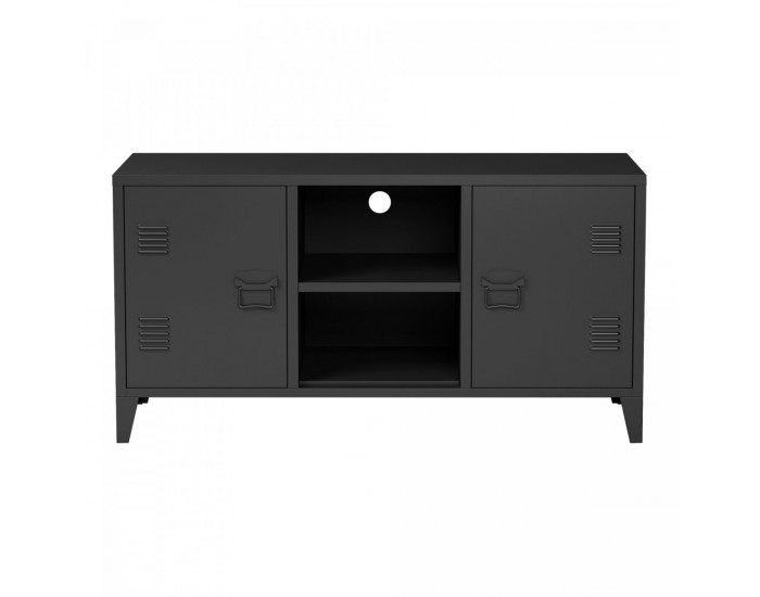Котка ТВ шкаф с 2 врати черен []