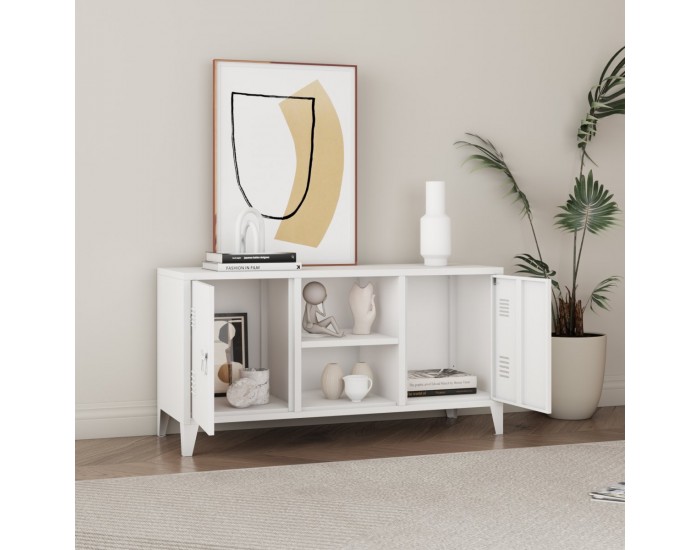 Котка ТВ шкаф с 2 врати бял []