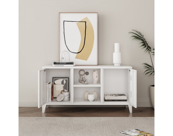 Котка ТВ шкаф с 2 врати бял []