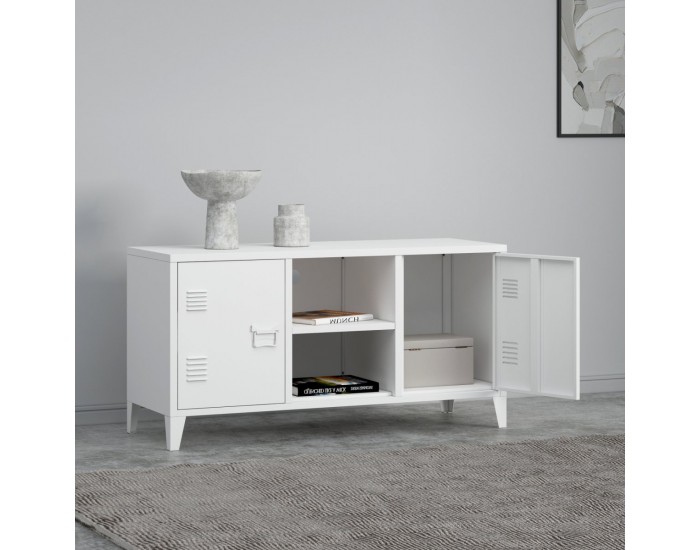 Котка ТВ шкаф с 2 врати бял []