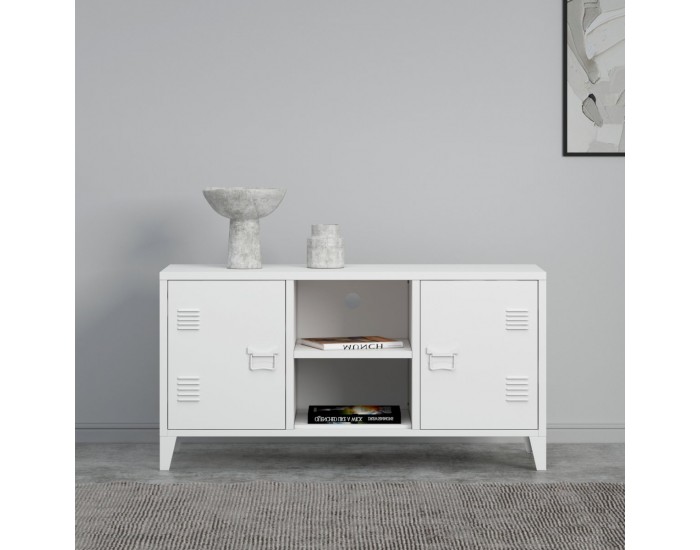 Котка ТВ шкаф с 2 врати бял []