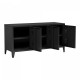 Котка ТВ шкаф с 3 врати черен []
