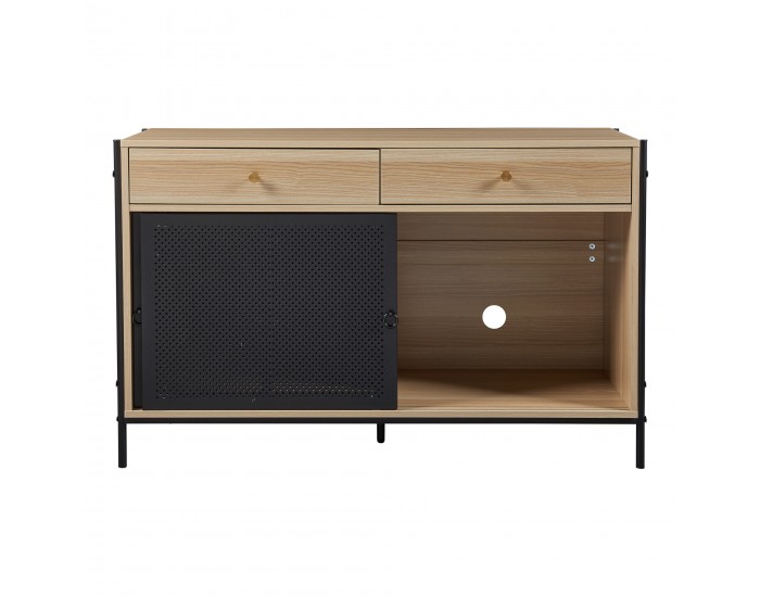 ТВ шкаф Tysnes 120x40x75 см дъб/черен []