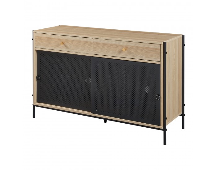 ТВ шкаф Tysnes 120x40x75 см дъб/черен []