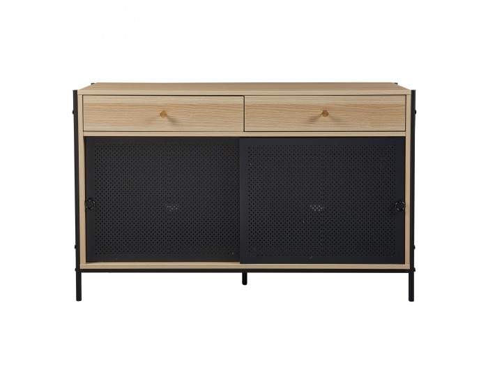 ТВ шкаф Tysnes 120x40x75 см дъб/черен []