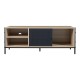 Шкаф за телевизор Tysnes 120x40x45 см дъб вид/черен []