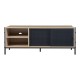 Шкаф за телевизор Tysnes 120x40x45 см дъб вид/черен []