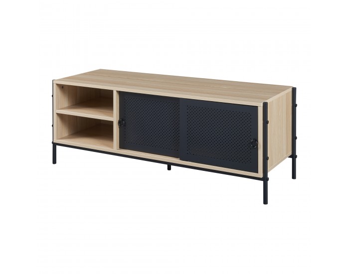 Шкаф за телевизор Tysnes 120x40x45 см дъб вид/черен []