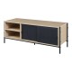 Шкаф за телевизор Tysnes 120x40x45 см дъб вид/черен []
