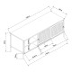 Шкаф за телевизор Tysnes 120x40x45 см дъб вид/черен []
