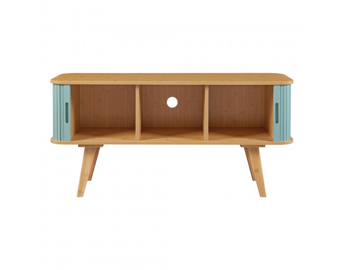 ТВ шкаф Tysvær 120x40x58 см бамбук/син []