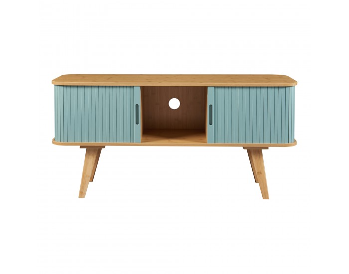 ТВ шкаф Tysvær 120x40x58 см бамбук/син []