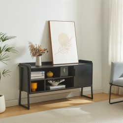 Шкаф за телевизор Storfjord 120x34x63 см Черен [] - Sonata G