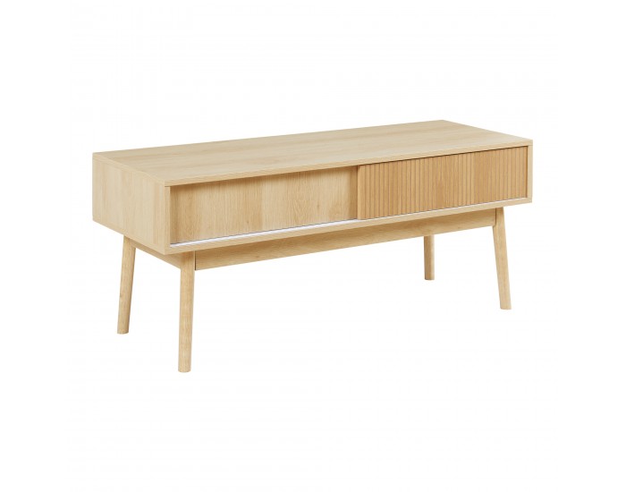 ТВ маса Landskrona 115x40x48 см с две плъзгащи се врати във вид на дъб []