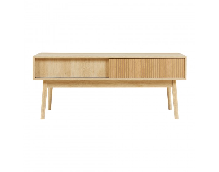 ТВ маса Landskrona 115x40x48 см с две плъзгащи се врати във вид на дъб []