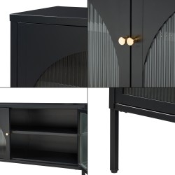 ТВ шкаф Karlskrona 115x35x64 см черен, мат [] - Sonata G