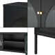 ТВ шкаф Karlskrona 115x35x64 см черен, мат []