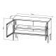 ТВ шкаф Karlskrona 115x35x64 см черен, мат []