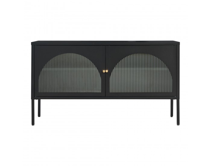 ТВ шкаф Karlskrona 115x35x64 см черен, мат []