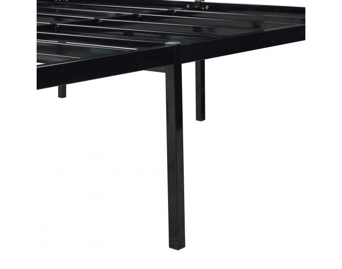 Метално легло Vårdö 140x200 см черно []
