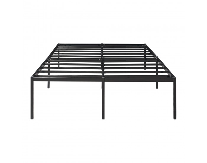 Метално легло Vårdö 140x200 см черно []