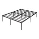 Метално легло Vårdö 140x200 см черно []